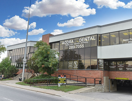 Building Entrance | Acora Dental | General & Family Dentist | NW Calgary