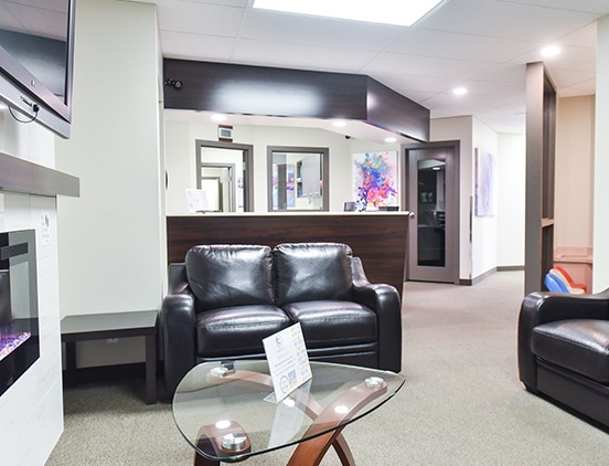 Warm & Welcoming Reception Area | Acora Dental | General & Family Dentist | NW Calgary