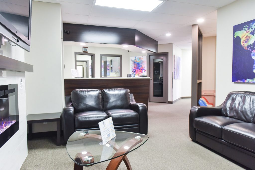 Warm & Welcoming Reception Area | Acora Dental | General & Family Dentist | NW Calgary
